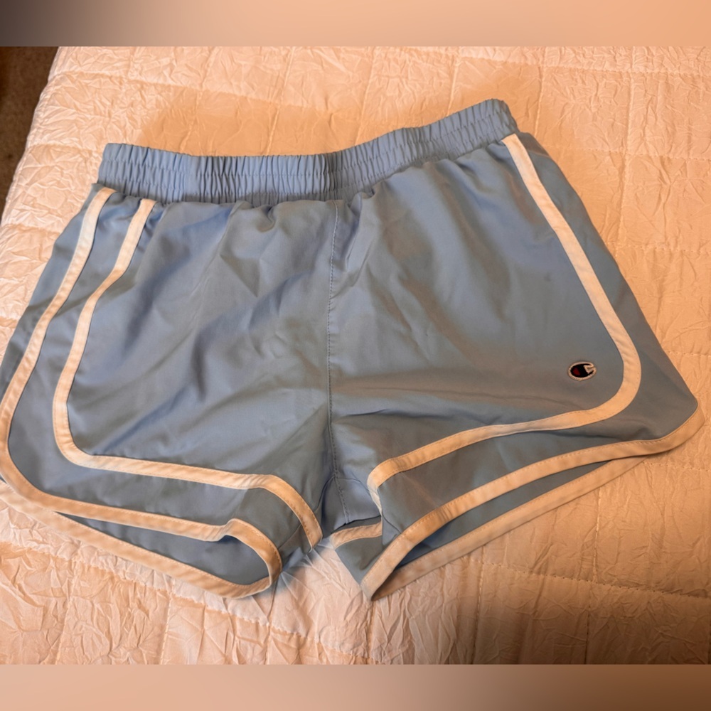Champion Sky Blue Shorts with White Accents